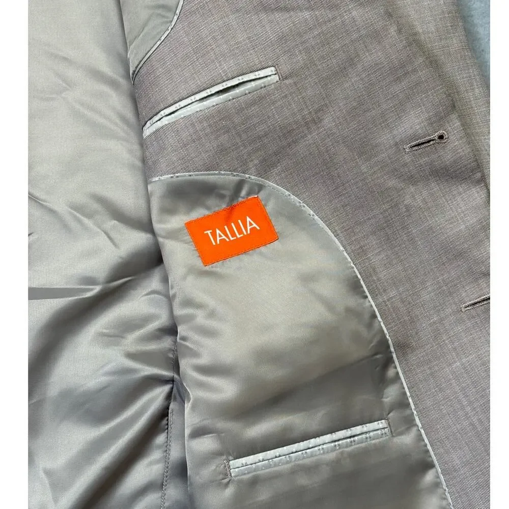 Tallia Men's Classic-Fit Suit Separate Jacket Tan 40S $360